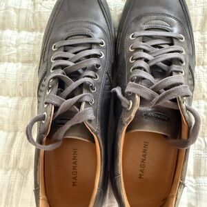 Magnanni Charcoal Leather Men's Sneakers